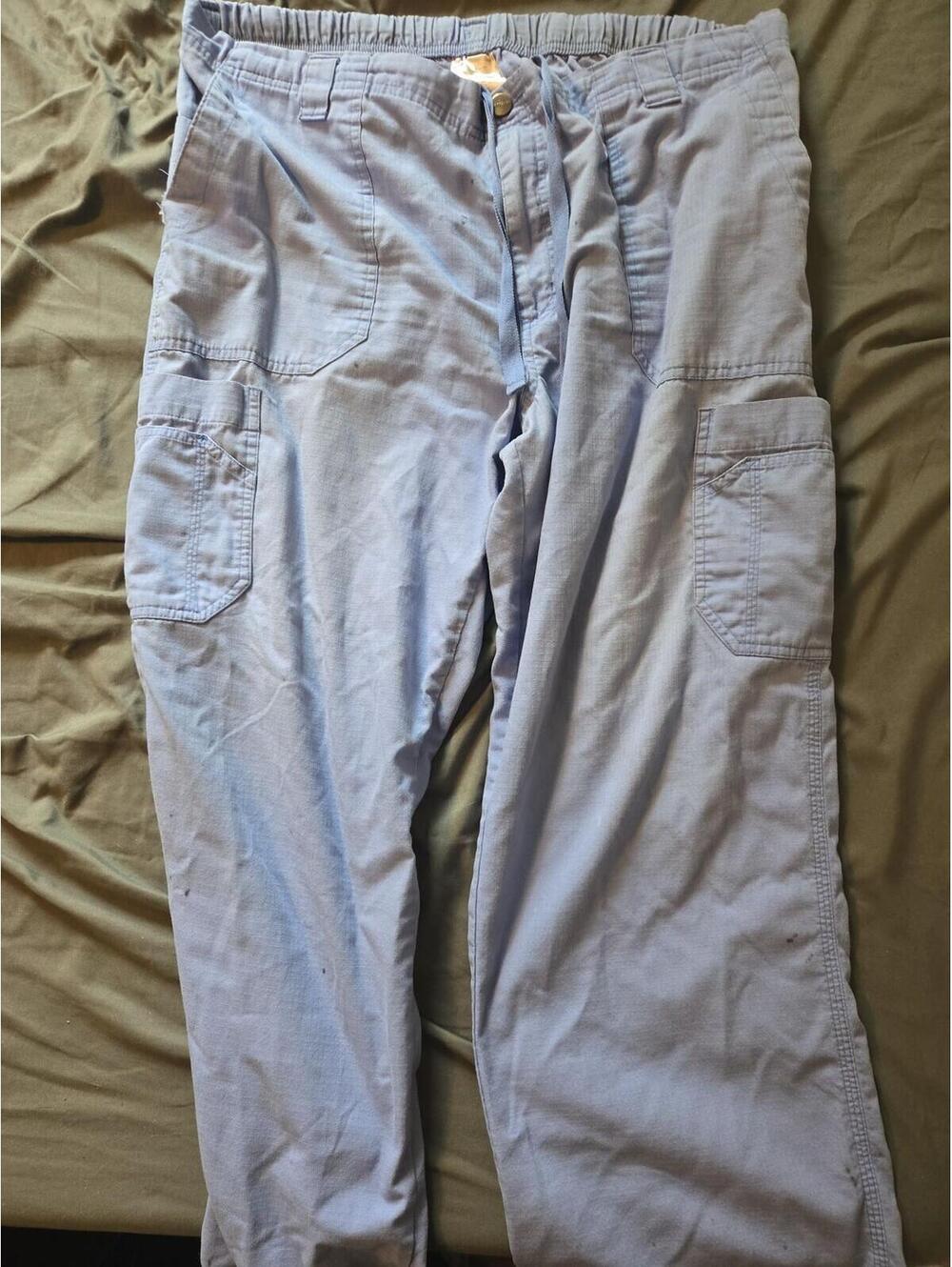 Carhartt C54108 Blue Multi-Pocket Scrub Pants - Size Regular XL